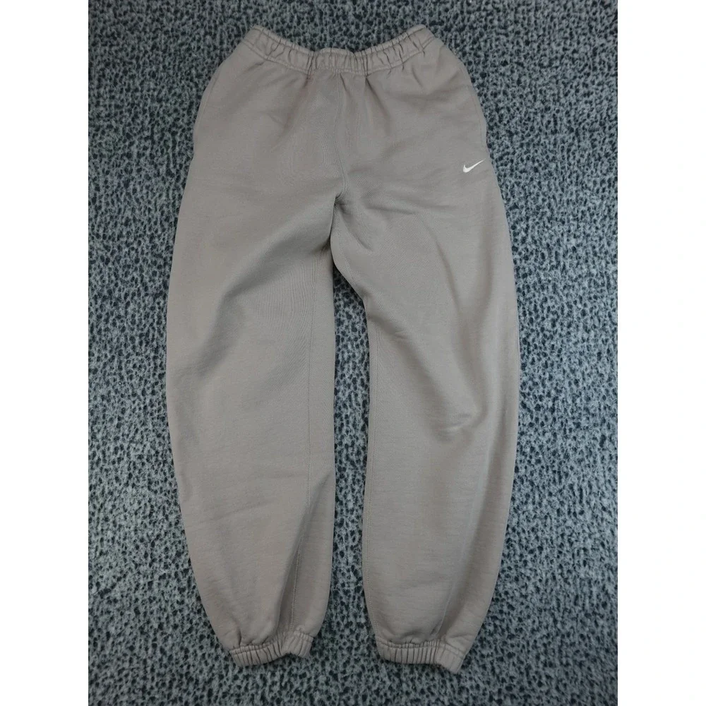 Nike Phoenix Fleece Sweatpants Womens Small Taupe Brown CW5565-245 Joggers‎